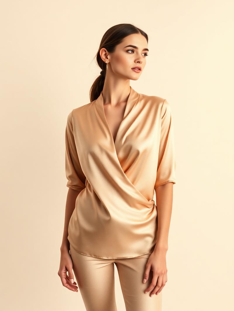 Satin Drape Blouse