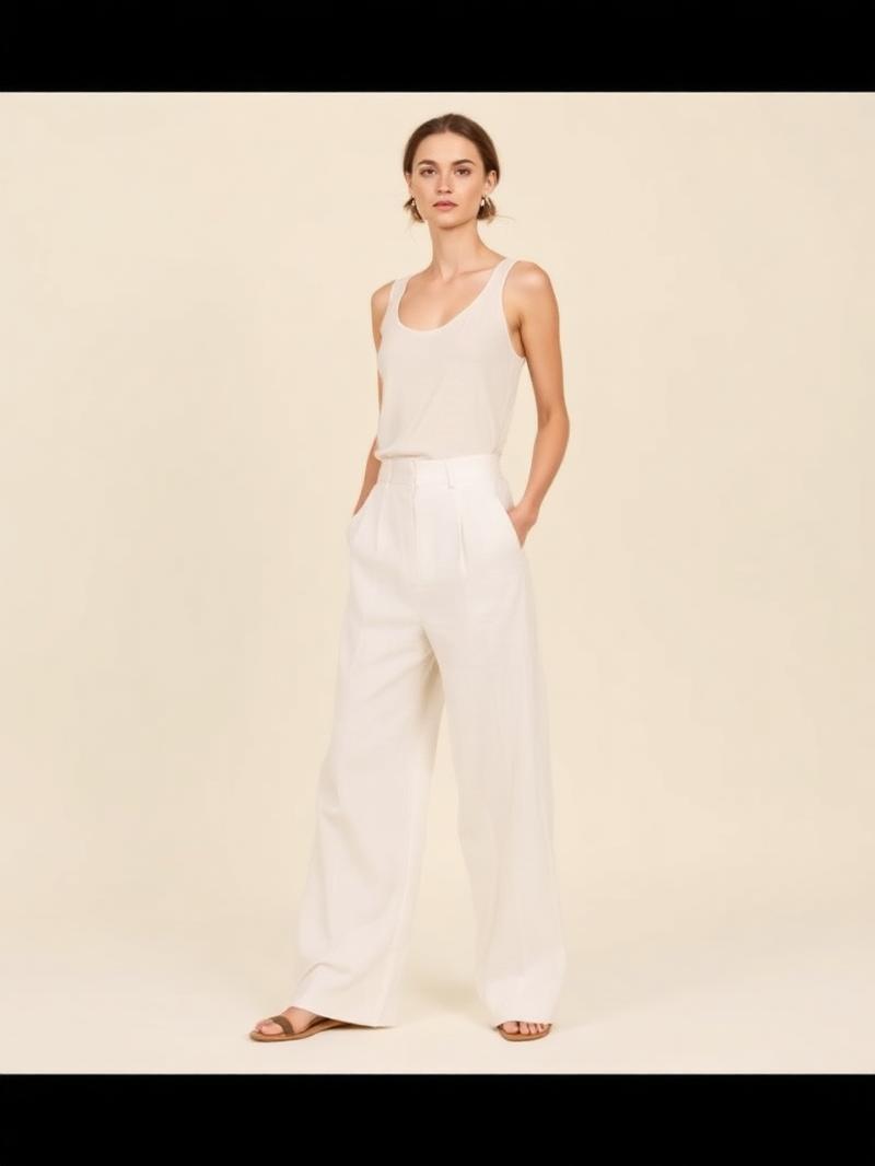 Linen Palazzo Trouser